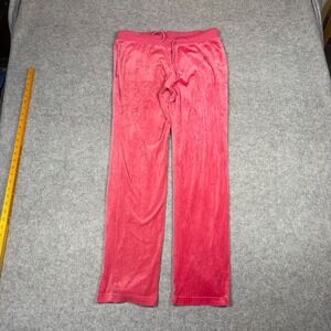 Tracksuit Pink Velour Drawstring Pants Y2K Style XL